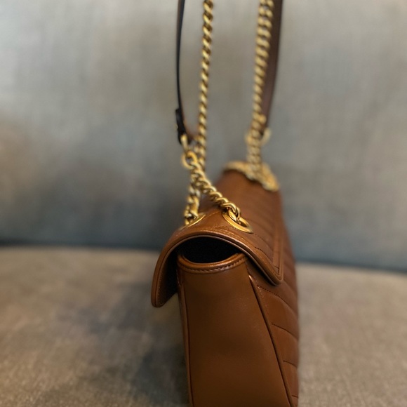 Sold! BRAND NEW Gucci Marmont shoulder bag, dark brown leather - Picture 7 of 9